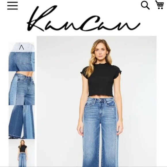 KanCan Wide Leg Medium Wash Jean NWT - Picture 8 of 8